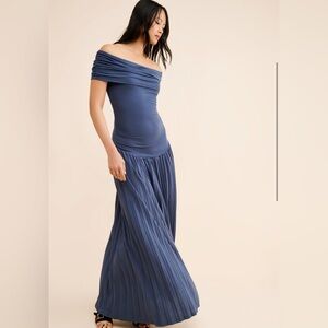 Lioness field of dreams navy blue maxi dress